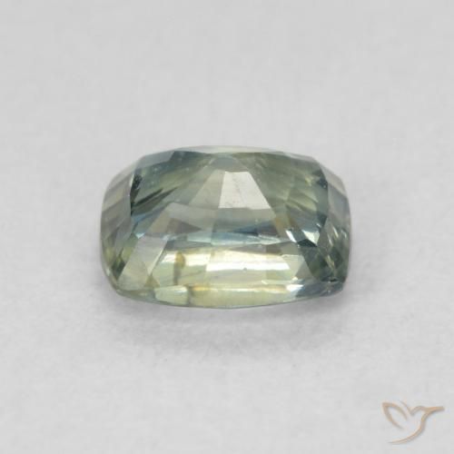 Zafiro Teal Blue natural de 0.85 ct, Forma Cojín, VS