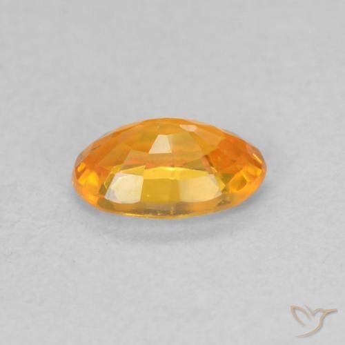 Zafiro Naranja claro natural de 0.55 ct, Ovalada, VS