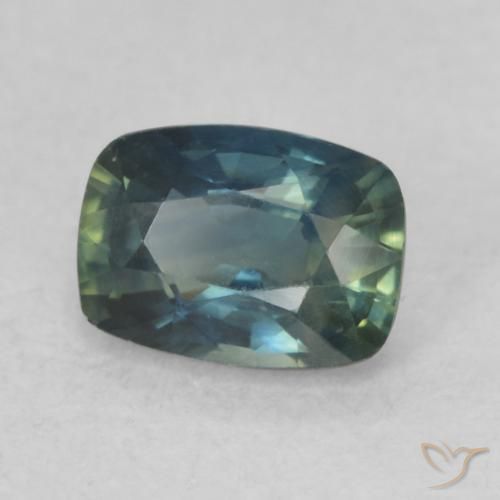 Zafiro Cerceta natural de 0.80 ct, Forma Cojín, VVS-VS