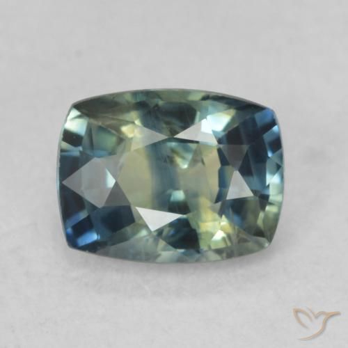 0.88ct Natural Multicolor Zafiro, Forma Cojín, VVS-VS
