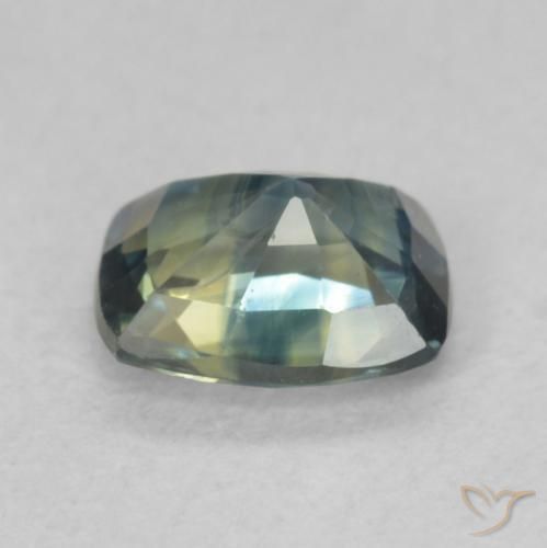 Zafiro Multicolor natural de 0.88 ct, Forma Cojín, VVS-VS