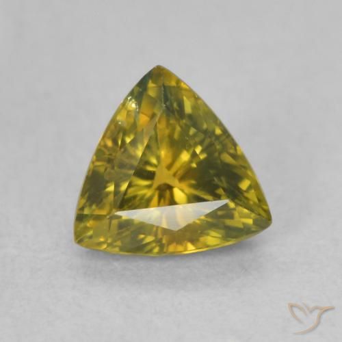 0.72ct Natural Verde bosque Zafiro, Trillón, VVS-VS