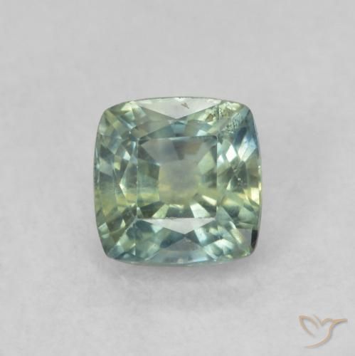 0.63ct Natural Multicolor Zafiro, Forma Cojín, VS-SI