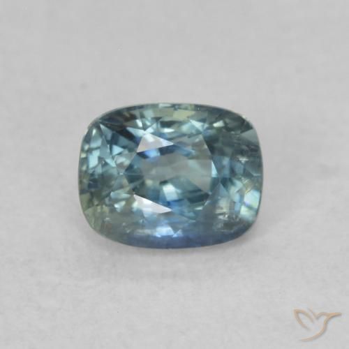 0.59ct Natural Cerceta Zafiro, Forma Cojín, VS-SI
