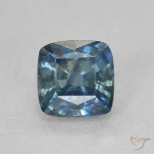 0.77ct Natural Azul Zafiro, Forma Cojín, VVS-VS