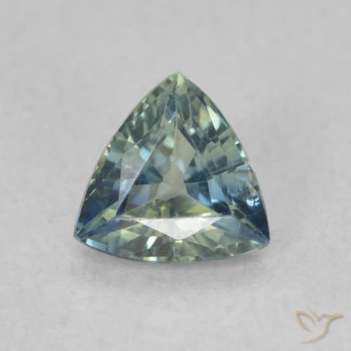 0.56ct Natural Verde azulado Zafiro, Trillón, VS