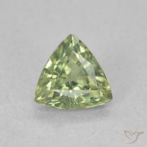 0.55ct Natural Verde cálido Zafiro, Trillón, VS