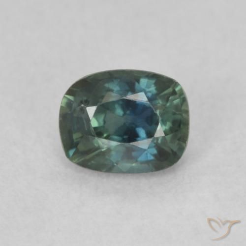 0.49ct Natural Cerceta Zafiro, Forma Cojín, VS