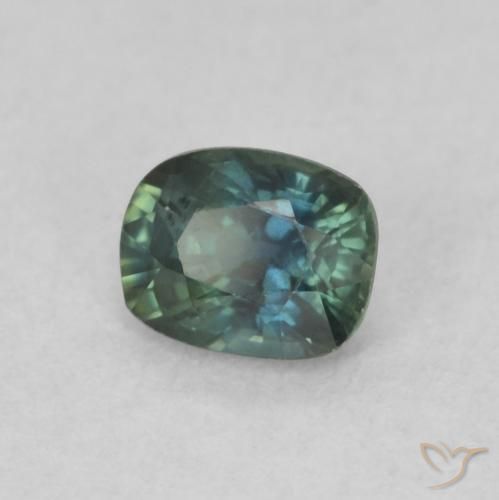 Zafiro Cerceta natural de 0.49 ct, Forma Cojín, VS