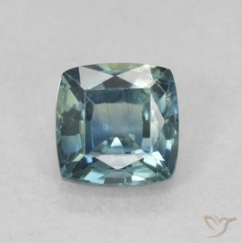 0.76ct Natural Cerceta Zafiro, Forma Cojín, VS