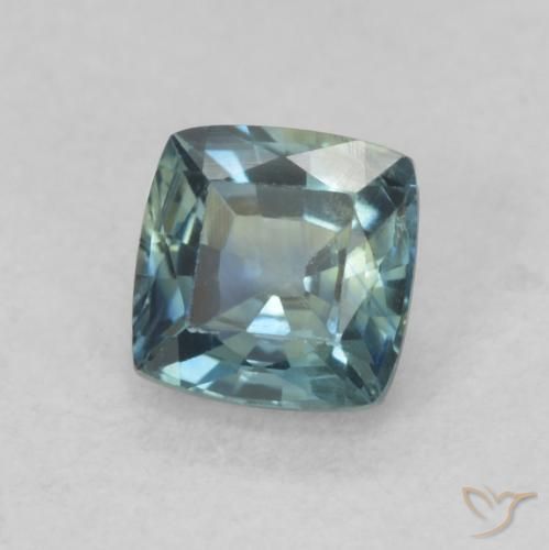 Zafiro Cerceta natural de 0.76 ct, Forma Cojín, VS