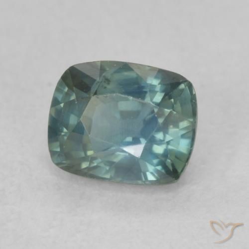 Zafiro Cerceta natural de 0.84 ct, Forma Cojín, VS