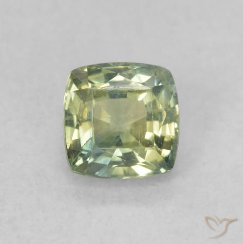 Piedra preciosa de zafiro verde de 0,62 quilates, Almohadón zafiro suelto de madagascar, Gema Natural, 4,5 x 4,5 mm, Photo A