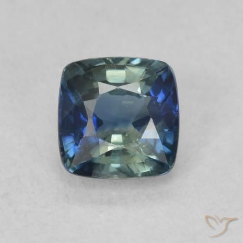 0.68ct Natural Cerceta Zafiro, Forma Cojín, VS