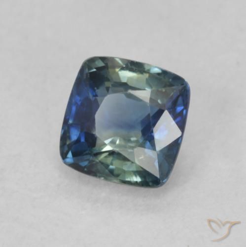 Zafiro Cerceta natural de 0.68 ct, Forma Cojín, VS