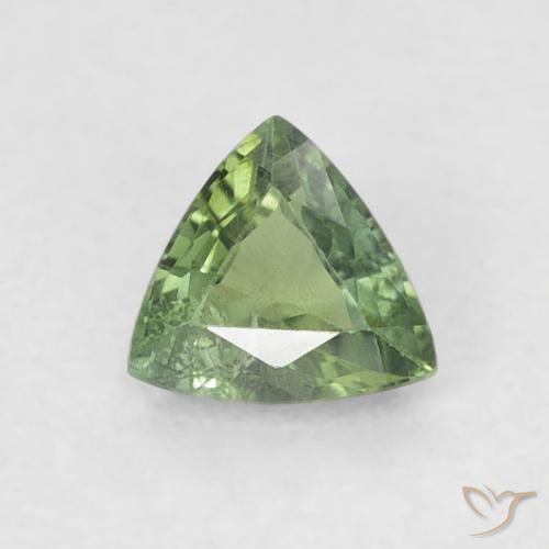 0.38ct Natural Verde medio Zafiro, Trillón, VS