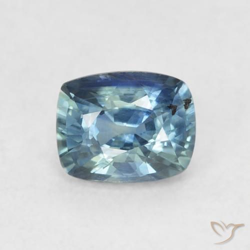 0.74ct Natural Azul oscuro Zafiro, Forma Cojín, VS