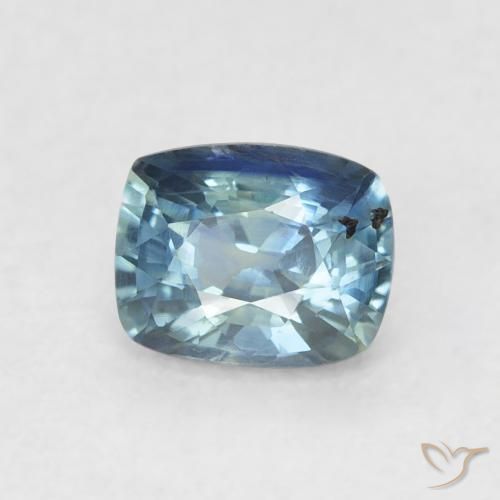 Zafiro Azul oscuro natural de 0.74 ct, Forma Cojín, VS