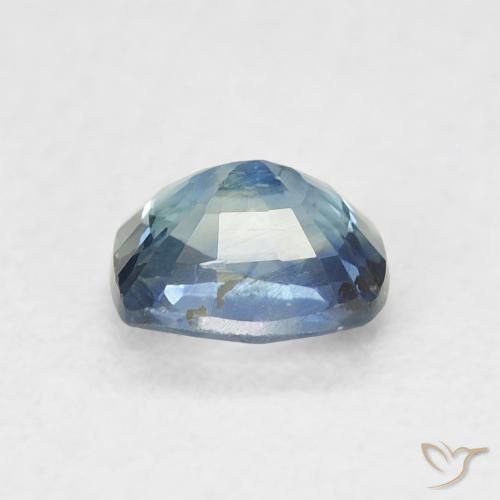 Zafiro Azul oscuro natural de 0.74 ct, Forma Cojín, VS