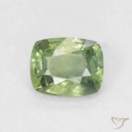 0.67ct Natural Verde bosque Zafiro, Forma Cojín, VS