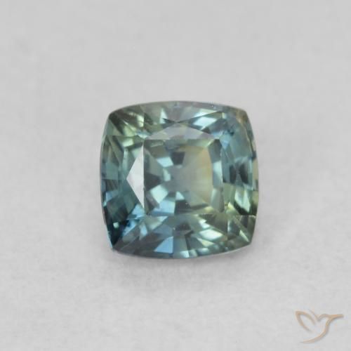 0.54ct Natural Teal Blue Zafiro, Forma Cojín, VS