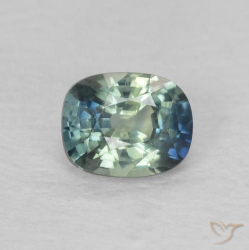 0.60ct Natural Cerceta Zafiro, Forma Cojín, VVS-VS, Photo A