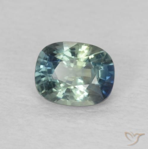 Zafiro Cerceta natural de 0.60 ct, Forma Cojín, VVS-VS