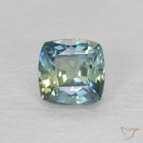 0.63ct Natural Multicolor Zafiro, Forma Cojín, VVS-VS
