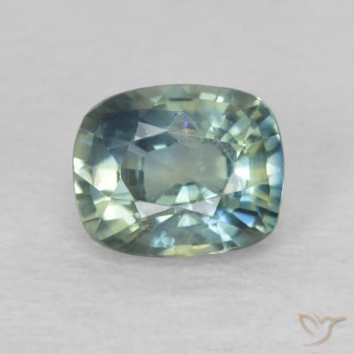 0.76ct Natural Multicolor Zafiro, Forma Cojín, VS-SI