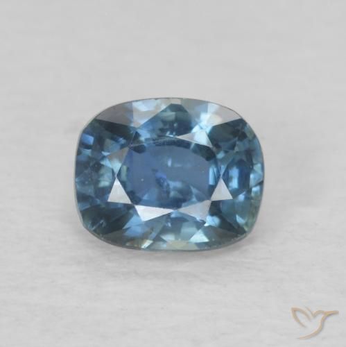 0.60ct Natural Azul marino intenso Zafiro, Forma Cojín, VS-SI
