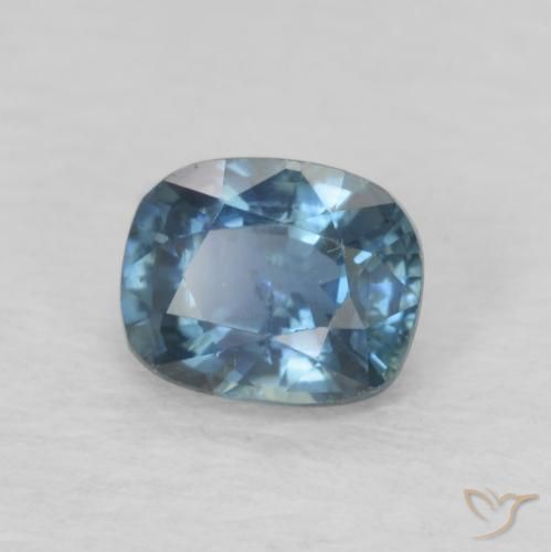 Zafiro Azul marino intenso natural de 0.60 ct, Forma Cojín, VS-SI