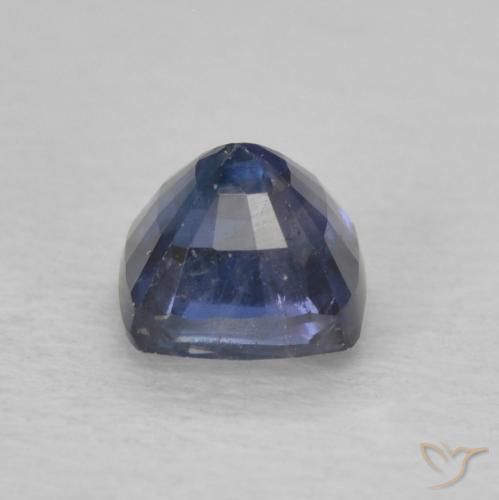 Zafiro Azul noche natural de 0.84 ct, Forma Cojín, VS-SI