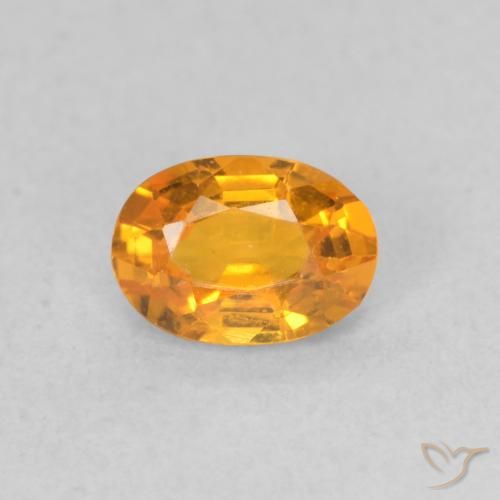 0.62ct Natural Naranja medio Zafiro, Ovalada, VVS-VS