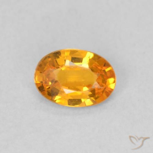 0.50ct Natural Naranja claro Zafiro, Ovalada, VVS-VS
