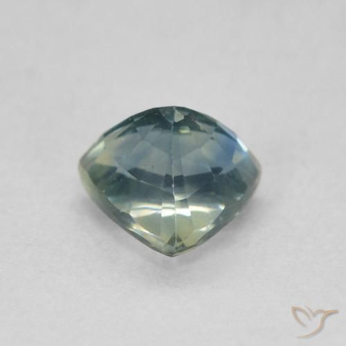 Zafiro Teal Blue natural de 0.73 ct, Trillón, VS