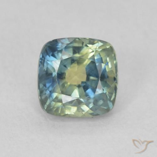 0.87ct Natural Multicolor Zafiro, Forma Cojín, VS