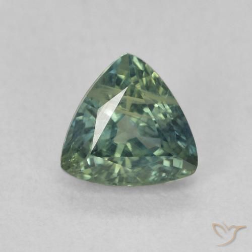 0.79ct Natural Verde azul Zafiro, Trillón, VS