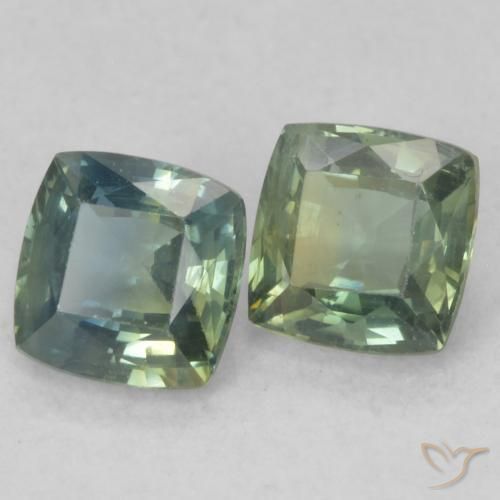 Gemas de Zafiro Multicolor natural de 1.34 ct, Forma Cojín, VS