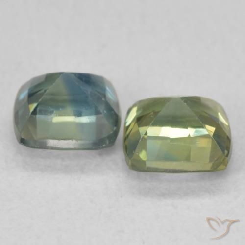 Gemas de Zafiro Multicolor natural de 1.34 ct, Forma Cojín, VS