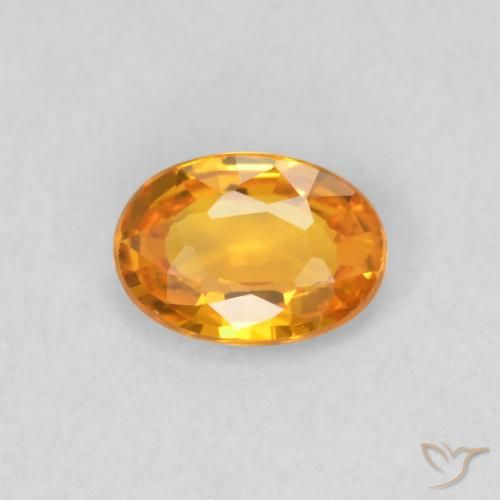0.52ct Natural Naranja claro Zafiro, Ovalada, VVS-VS