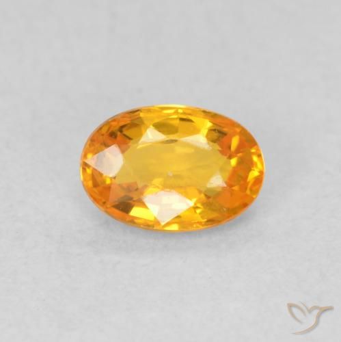 0.55ct Natural Naranja claro Zafiro, Ovalada, VVS-VS
