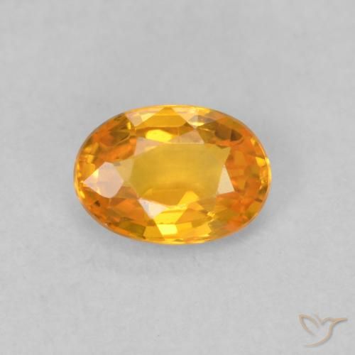 0.63ct Natural Naranja claro Zafiro, Ovalada, VVS-VS