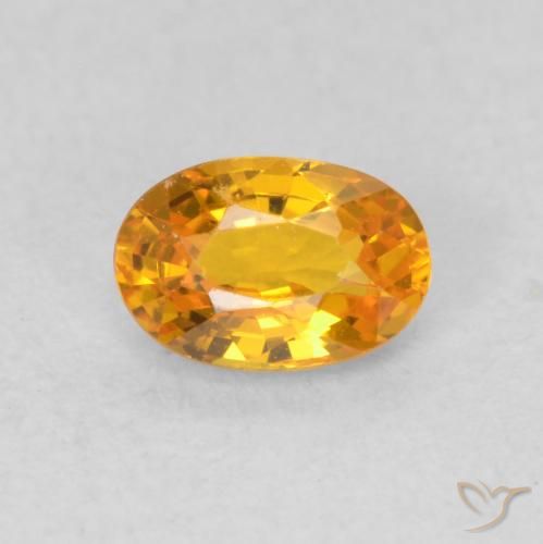 0.70ct Natural Naranja claro Zafiro, Ovalada, VVS-VS