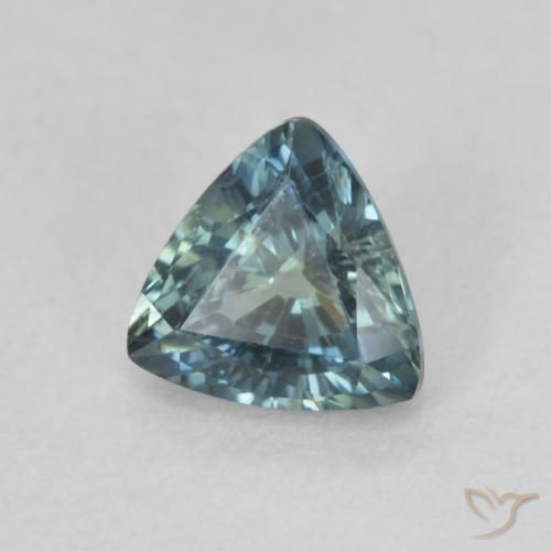 Zafiro Teal Blue natural de 0.93 ct, Trillón, VS
