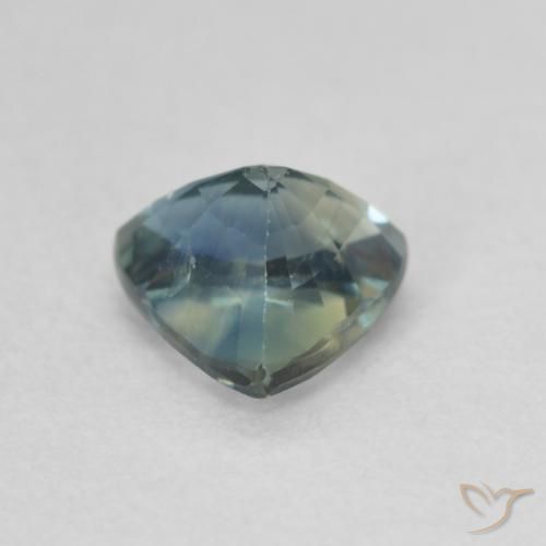 Zafiro Teal Blue natural de 0.93 ct, Trillón, VS