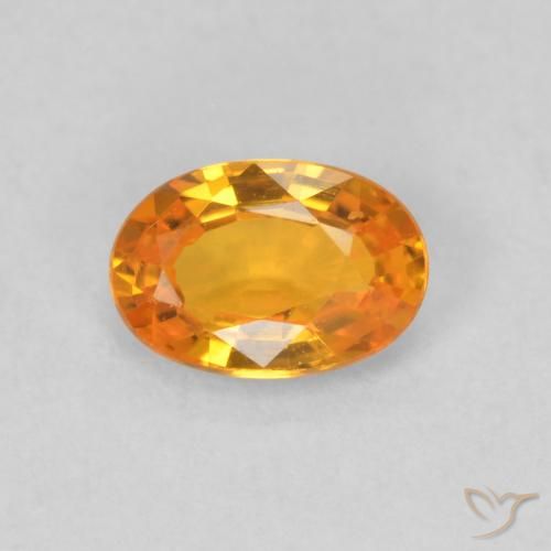 0.61ct Natural Naranja claro Zafiro, Ovalada, VVS-VS