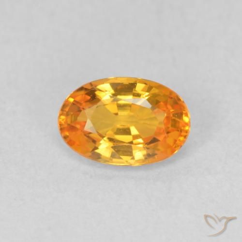 0.58ct Natural Naranja claro Zafiro, Ovalada, VVS-VS
