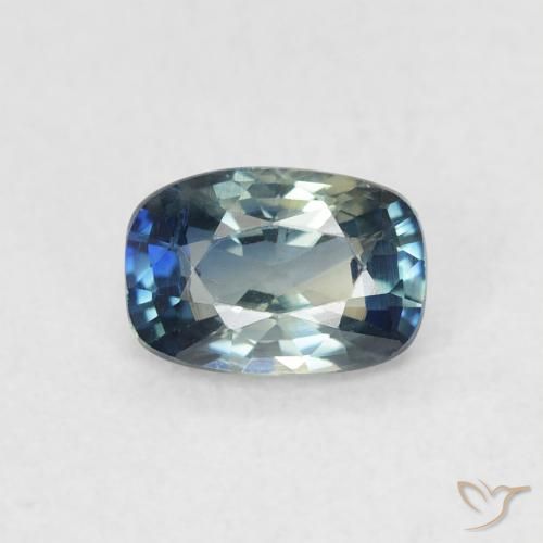 0.67ct Natural Multicolor Zafiro, Forma Cojín, VS