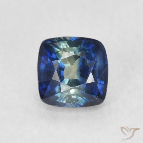 0.72ct Natural Azul marino Zafiro, Forma Cojín, VS