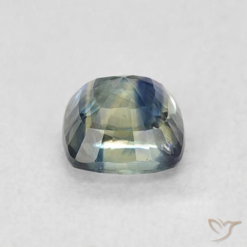 Zafiro Azul marino natural de 0.72 ct, Forma Cojín, VS